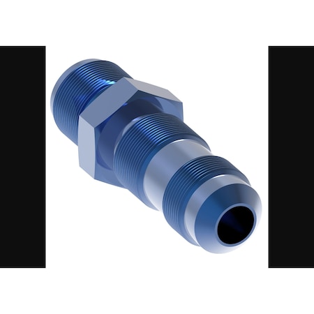 Aeroquip -6 AN Male, Bulkhead Union, Aluminum, Blue, Single FCM2072